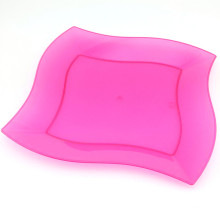 Plastic Plate Einweg-Tablett 23cm Square-Wave-Platte